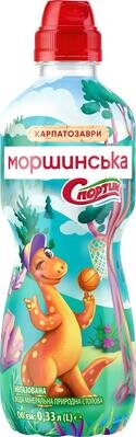 Вода мінеральна Моршинська Спортик дитяча негазована, кришка спорт-кеп, 0,33 л