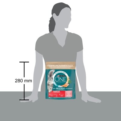 Корм сухий для кастрованих котів/стерилізованих кішок Purina One Sterilcat з лососем, 800 г