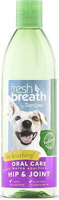 Добавка у воду для собак і котів TropiClean 001541 Fresh Breath з глюкозаміном, 473 мл