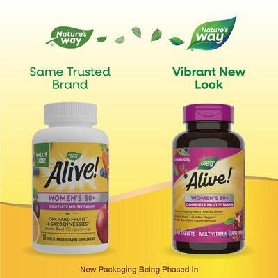 Мультивітаміни для жінок 50+ Nature's Way Alive! Womens 50+, 110 таблеток