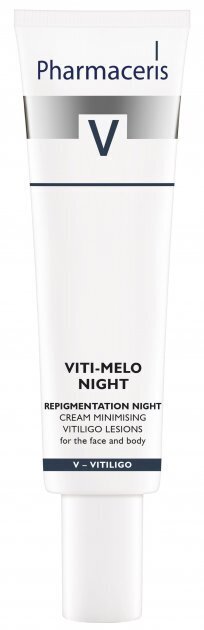 Крем для обличчя та тіла Pharmaceris Viti-Melo Night нічний репігментуючий для шкіри з вітіліго та депігментованими плямами, 40 мл