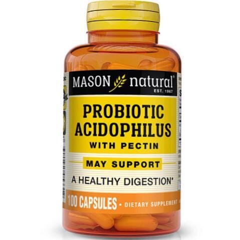 Пробіотик Ацидофілус Mason Natural Probiotic Acidophilus with Pectin, 100 капсул