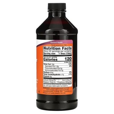 Лецитин соняшниковий NOW Sunflower Lecithin рідкий, 473 мл