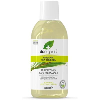 Ополіскувач для ротової порожнини Dr. Organic з екстрактом чайного дерева, 500 мл