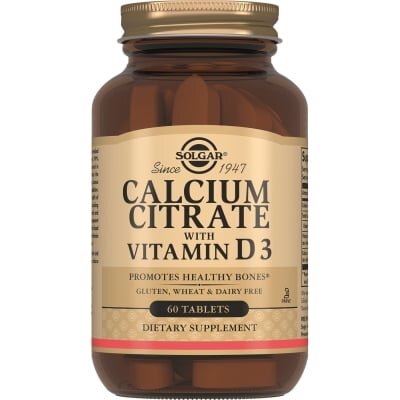 Кальцію цитрат з вітаміном Д3 Solgar Calcium Citrate with Vitamin D3 таблетки №60