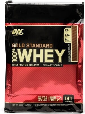 Протеїн Optimum Nutrition Gold Standard 100% Whey, екстра молочний шоколад, 4,54 кг