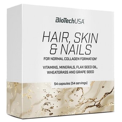 Добавка для волосся, шкіри та нігтів Biotech Hair, Skin & Nails, 54 капсули