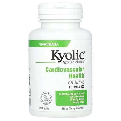 Екстракт витриманого часнику Kyolic Aged Garlic Extract Cardiovascular Health Original Formula 100, 200 таблеток