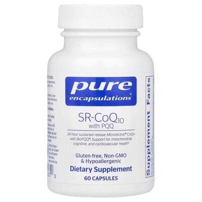 SR-Коензим Q10 з піролохінолінхіноном Pure Encapsulations SR-CoQ10 with PQQ, 60 капсул