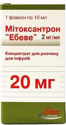 Мітоксантрон "Ебеве" концентрат для р-ну д/інф. 2 мг/мл (20 мг) по 10 мл №1 у флак.