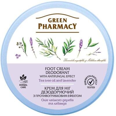 Крем для ніг Green Pharmacy дезодоруючий з протигрибковим ефектом, 300 мл