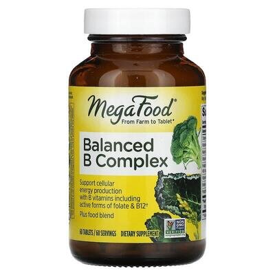 Комплекс вітамінів В MegaFood Balanced B Complex, 60 таблеток