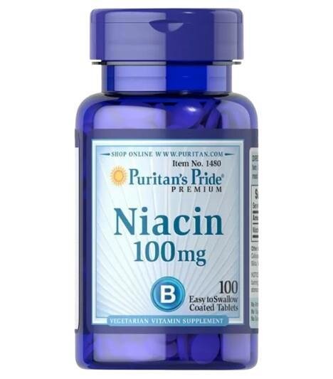 Ніацин Puritan's Pride Niacin 100 мг, 100 таблеток