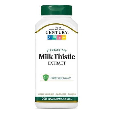 Розторопша стандартизований екстракт 21st Century Standardized Milk Thistle Extract вег. капсули №200