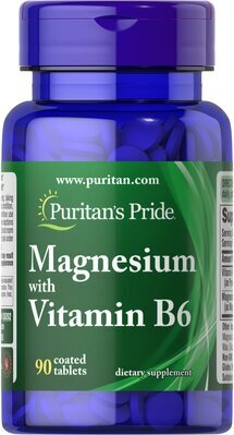 Магній з вітаміном B6 Puritan's Pride Magnesium with Vitamin B6, 90 таблеток