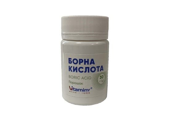 Борна кислота порошок по 30 г у конт.