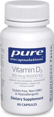 Вітамін D3 Pure Encapsulations Vitamin D3 10000 МО, 120 капсул