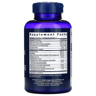 Антиалкогольний комплекс Life Extension Anti-Alcohol Complex, 60 капсул