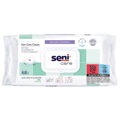 Серветки вологі Seni Care Classic для догляду за шкірою, 68 штук