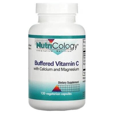 Вітамін C буферизований Nutricology Buffered Vitamin C з кальцієм та магнієм, 120 вегетаріанських капсул