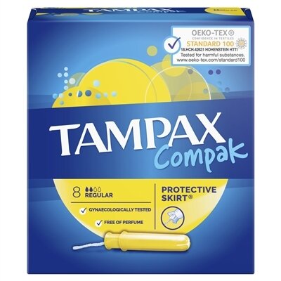 Тампони Tampax Compak Regular з аплікатором, 8 штук
