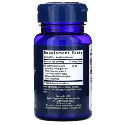 Біо-кверцетин Life Extension Bio-Quercetin, 30 вегетаріанських капсул