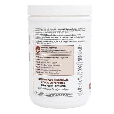 Колагенові пептиди Nature's Plus Collagen Peptides шоколад, 378 г