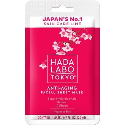 Маска для обличчя Hada Labo Tokyo Red тканинна антивікова, 1 шт