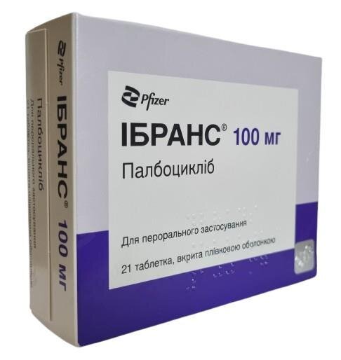 Ібранс таблетки, в/плів. обол. по 100 мг №21 (7х3)