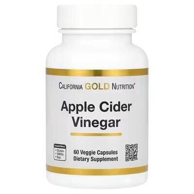 Яблучний оцет California Gold Nutrition Apple cider Vinegar, 60 капсул