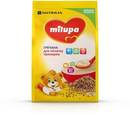 Каша безмолочна Milupa гречана для початку прикорму для дітей з 4 місяців, 170 г