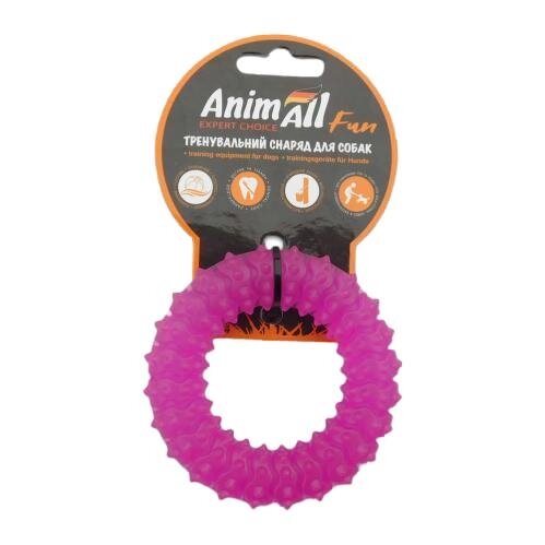 Іграшка для собак AnimAll Fun Кільце з шипами 9 см фіолетове