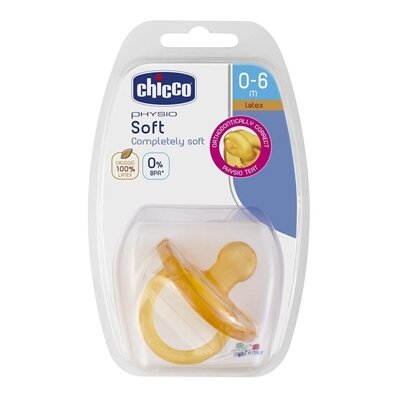 Пустушка латексна Chicco Physio Soft (73000.31) м'яка, від 0 до 6 місяців, 1 шт