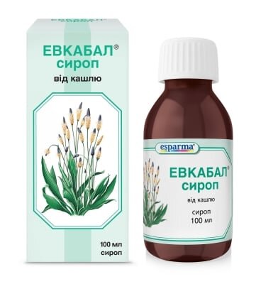 Евкабал сироп 3 г/15 г/100 г по 100 мл у флак.