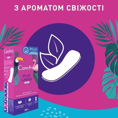 Прокладки щоденні Carefree Plus Large Fresh гігієнічні, 36 шт