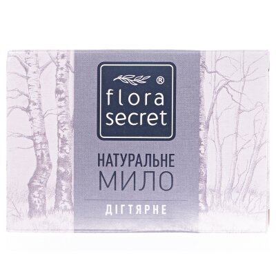 Мило Flora Secret дігтярне, з березовим дьогтем, 75 г