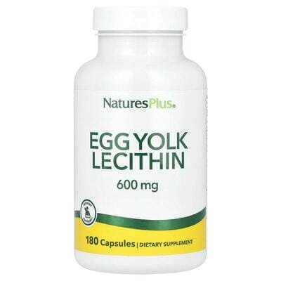 Лецитин із яєчних жовтків Nature's Plus Egg Yolk Lecithin 600 мг, 180 вегетаріанських капсул