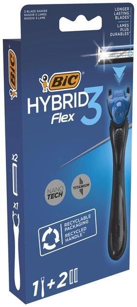 Станок для гоління Bic Flex 3 Hibrid чоловічий з 2 змінними картриджами