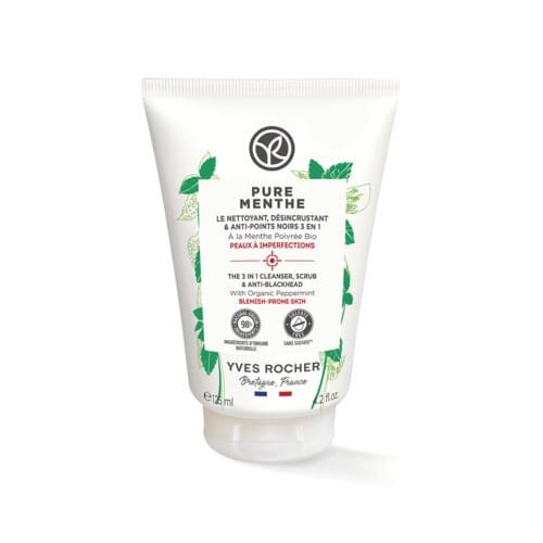 Скраб-гель для обличчя Yves Rocher Pure Menthe від чорних цяток з М’ятою, очищувальний, 125 мл
