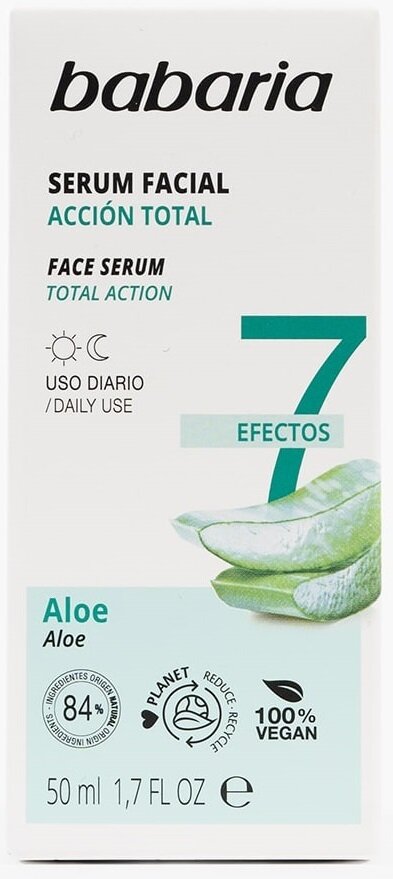 Сироватка для обличчя Babaria Aloe 7 Effects Алое проти зморшок, 50 мл