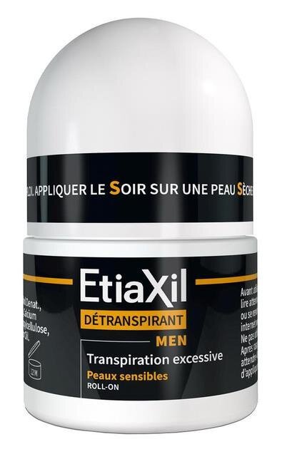 Дезодорант-антиперспірант кульковий Etiaxil Men Sensitive для чутливої шкіри, 15 мл