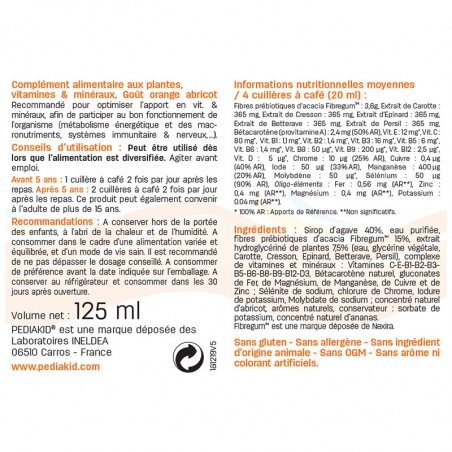 Педіакід PEDIAKID 22 Vitamines & Oligo-Elements Мультивітаміни і мінерали для дітей, 250 мл