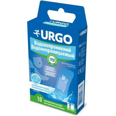 Набір пластирів медичних Urgo Водонепроникний ізолювальна плівка, різних розмірів, 10 штук