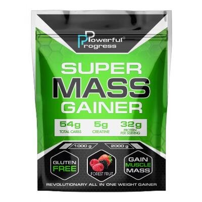 Гейнер Powerful Progress Super Mass лісові ягоди, 2 кг