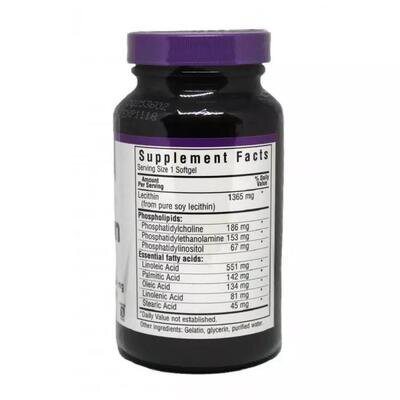 Натуральний Лецитин 1365 мг Bluebonnet Nutrition капсули №90