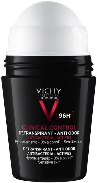 Набір антиперспірантів кулькових Vichy Clinical Control 96 годин захисту, чоловічий та жіночий, 2 шт х 50 мл