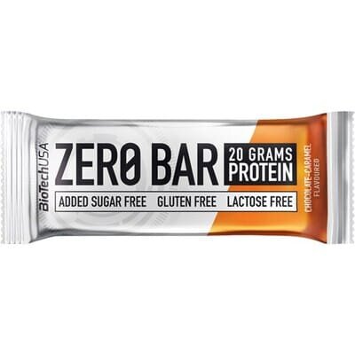 Батончик Biotech Zero Bar Chocolate-Caramel, 50 г