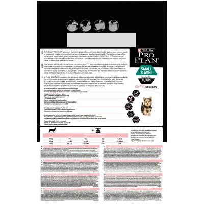 Корм сухий Purina Pro Plan Small & Mini Puppy Sensitive Skin з лососем, 3 кг