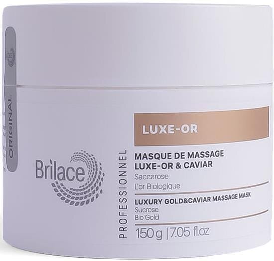 Маска для обличчя Brilace Luxe-Or Luxury Gold&Caviar Massage Mask масажна з золотом та чорною ікрою, 150 г