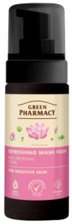 Пінка для вмивання Green Pharmacy Освіжаюча для чутливої шкіри, 150 мл